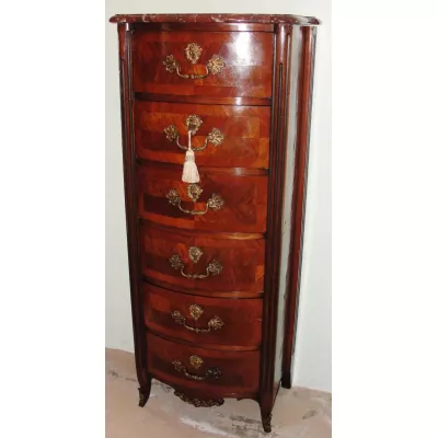 Niederländische Antike Palisander Bogenfront Kommode ca. 1850