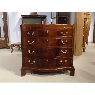 Antike Englische Mahagoni Chippendale Stil Kommode ca. 1900