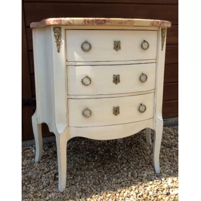 Original Antike Englische Bogenfront Kommode im Louis XVI Stil ca. 1920