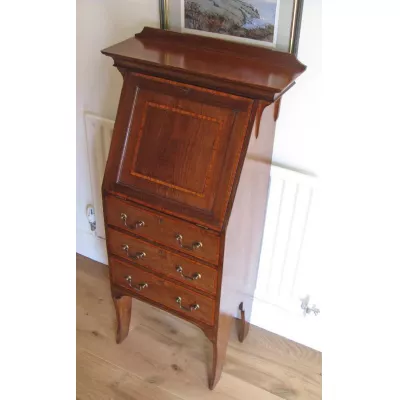 Arts & Crafts Edwardianischer Englischer Antiker Mahagoni Sekretär ca. 1900