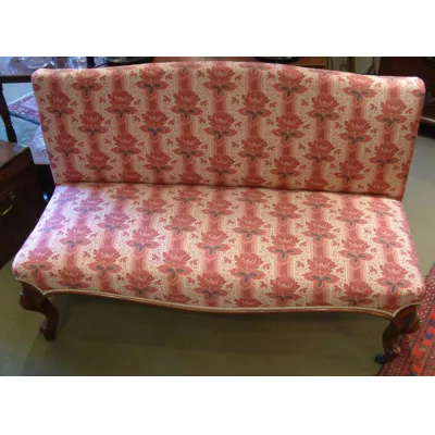 Viktorianisches Antikes Englisches Zweisitzer Sofa ca. 1860