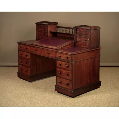 Antiker Mahagoni Massivholz Schreibtisch englisch c.1870
