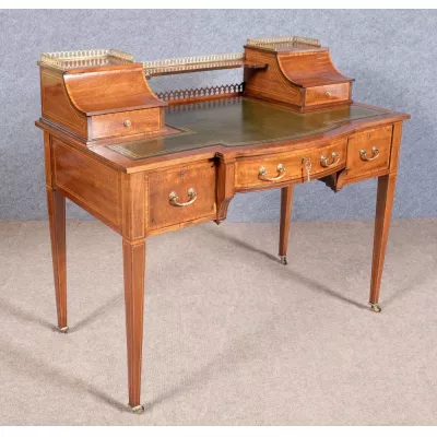 Antiker Englischer Maple & co. Mahagoni Schreibtisch Carlton Stil ca. 1910