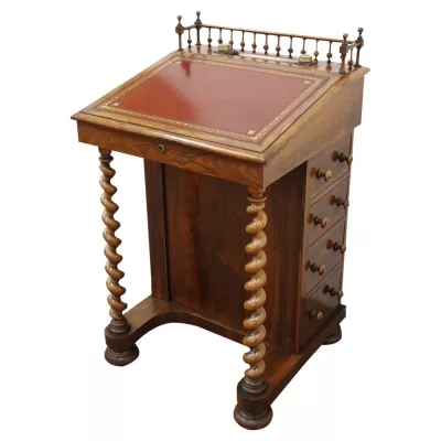 William IV Antiker Englischer Palisander Davenport Schreibtisch ca. 1835