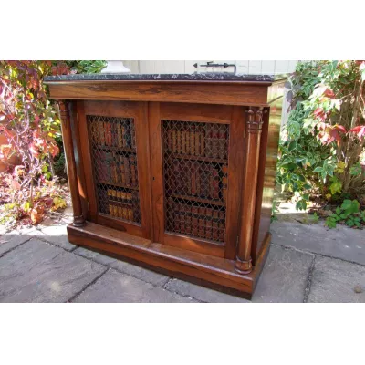 Regency Englischer Antiker Palisander Bücherschrank ca. 1820