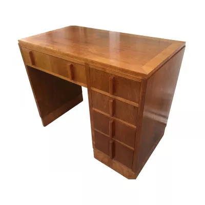 Art deco Englischer Antiker Nussbaum Schreibtisch ca. 1930