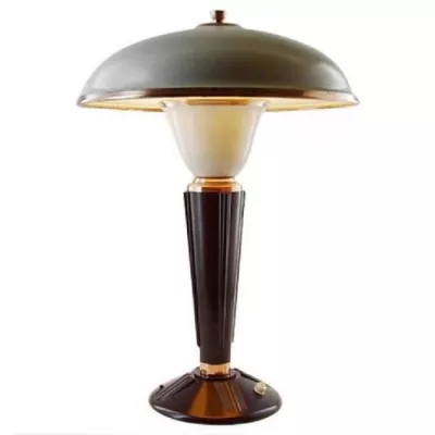 Französische Antike Art Deco Bakelit Tischlampe Eileen Gray ca. 1930