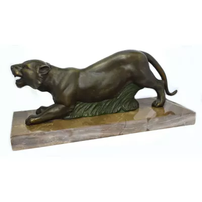 Art Deco Antiker Panther Bronze ca. 1930