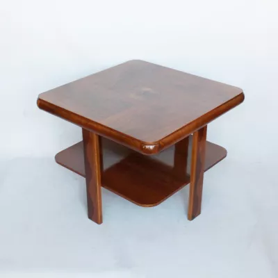 Antiker Englisch Art Deco Grat Nussbaum Beistelltisch ca. 1930