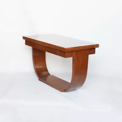 Art deco Antiker Englischer Nussbaum Beistelltisch ca. 1930