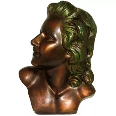 Französische Antike Lebensgroße Art Deco Büste ca. 1930