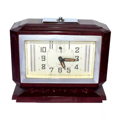 Französische Antike Art Deco Bakelit Uhr ca. 1930