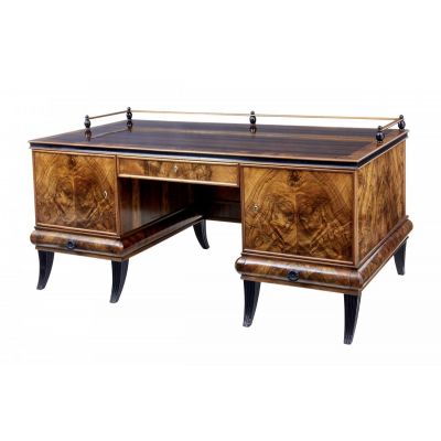 Schwedischer Art Deco Schreibtisch Palisander antik ca 1930