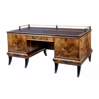 Schwedischer Art Deco Schreibtisch Palisander antik ca 1930