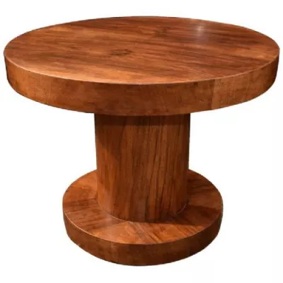 Englischer Art Deco Nussbaum Sofatisch Beistelltisch antik ca 1930