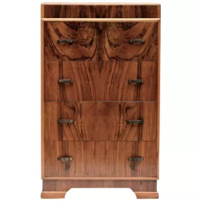 Antike Art Deco Nussbaum Kommode englisch ca 1930