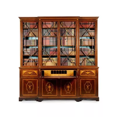 Viktorianisches Englisches Antikes Mahagoni Sekretär Bücherregal ca. 1890