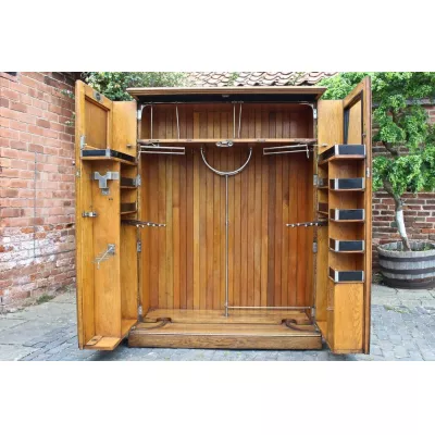 Art Deco Englischer Antiker Compactum Eichen Einbauschrank ca. 1923