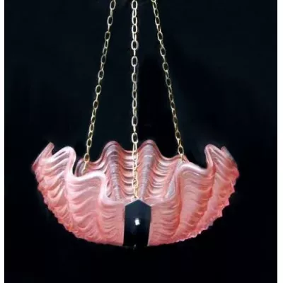 Art Deco Englische Antike Muschel Deckenleuchte ca. 1930