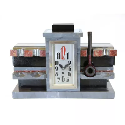 Englische Antike Art Deco Alfred Dunhill Pfeifenständer Uhr ca. 1930