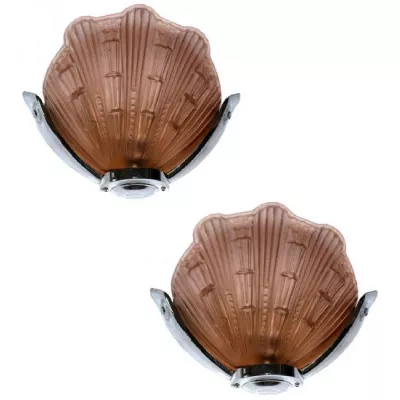 Art Deco Antikes Englisches Paar Wandleuchten ca. 1930