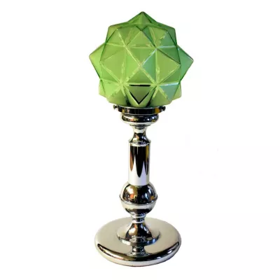 Art Deco Englische Antike Glas Tischlampe ca. 1930