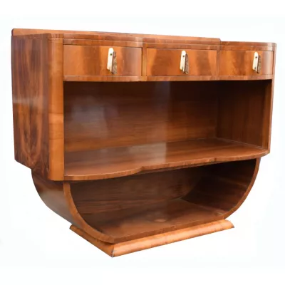 Art deco Englisches Antikes Nussbaum Sideboard ca. 1930