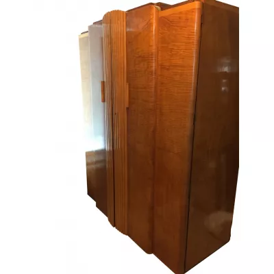 Englischer Antiker Art Deco Kleiderschrank von Epstein ca. 1930