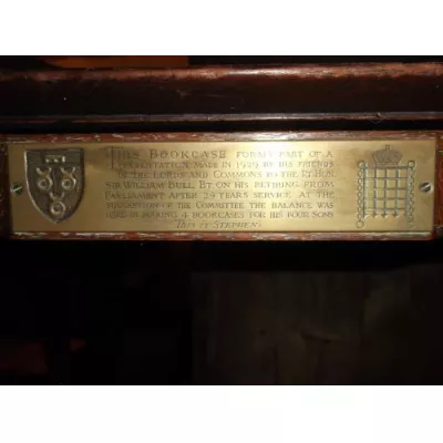 Antikes Englisches Paar "house of commons" Eichen Bücherregale ca. 1920
