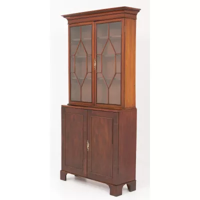 Georgianischer Antiker Englischer Mahagoni Bücherschrank ca. 1800
