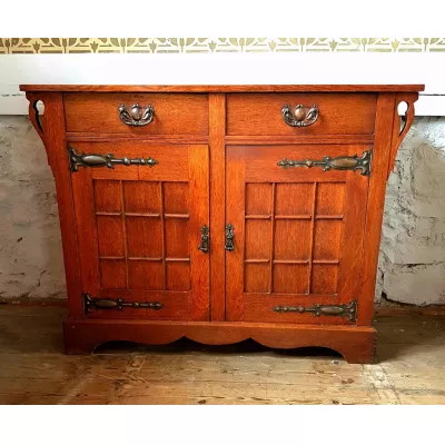 Arts and Crafts Eichen Sideboard antik ca 1890