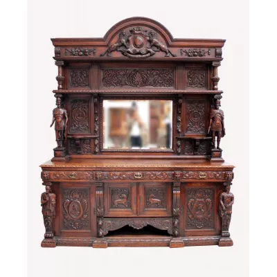 Antikes englisches Eichen Sideboard 19. Jh