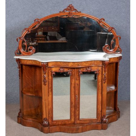 Viktorianisches englisches Nussbaum Sideboard antik ca 1870