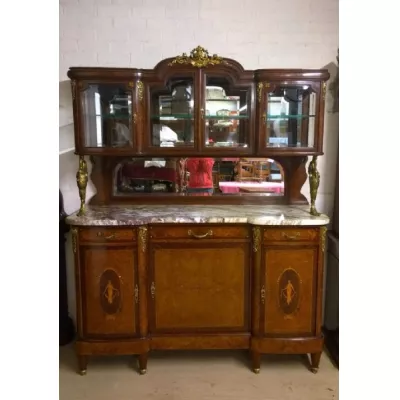 Antiker französischer Wohnzimmerschrank Eiche ca 1900