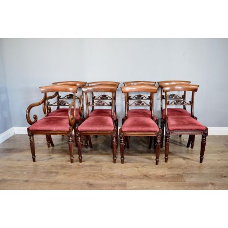 Regency Mahagoni Esszimmer Stühle antik englisch ca 1790