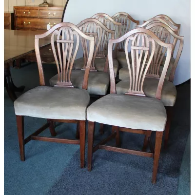 Antike georgianische George IV Mahagoni Esszimmer Stühle 18. Jh