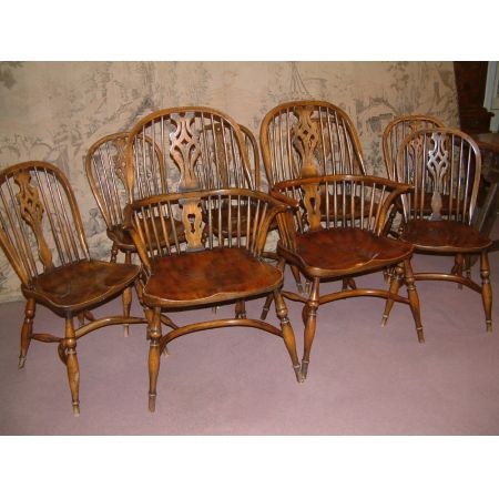 Antike viktorianische Ulmen Windsor Stühle ca 1850