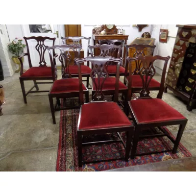 Edwardianische Mahagoni Landhaus Stühle antik ca 1910