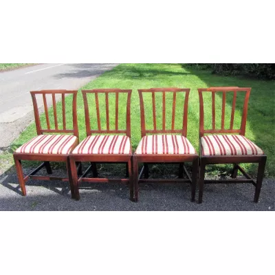 4 Georgianische Antike Englische Esszimmerstühle  ca. 1770