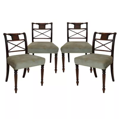 4 Regency Antike Englische Mahagoni Esszimmerstühle ca. 1820