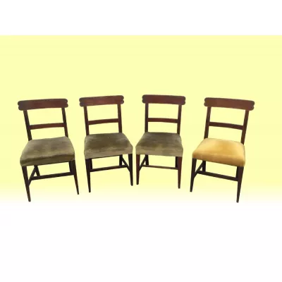 4 Irische georgianische antike Mahagoni Esszimmerstühle ca. 1800