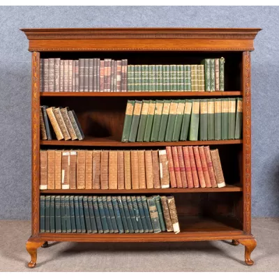 Edwardianisches Englisches Antikes Mahagoni Bücherregal ca. 1910