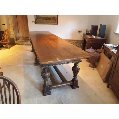 Viktorianischer, antiker Eichen Esstisch britisch c1880