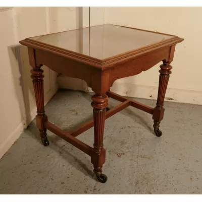 Antiker viktorianischer Arts and Crafts Beistelltisch Eiche britisch ca 1850