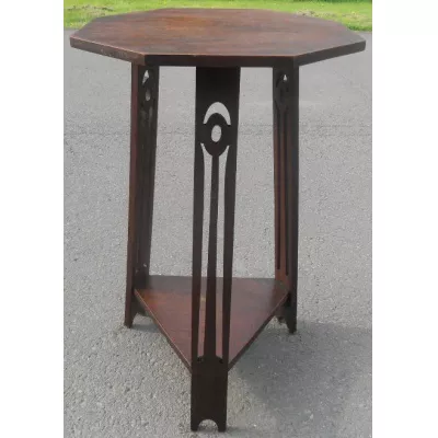 Antiker Arts & Crafts Eichen Beistelltisch englisch ca 1900