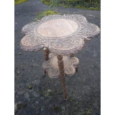Antiker anglo-indischer Beistelltisch Massivholz ca 1900
