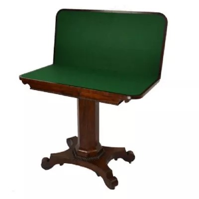 William IV Englischer Antiker Palisander Spieltisch ca. 1850