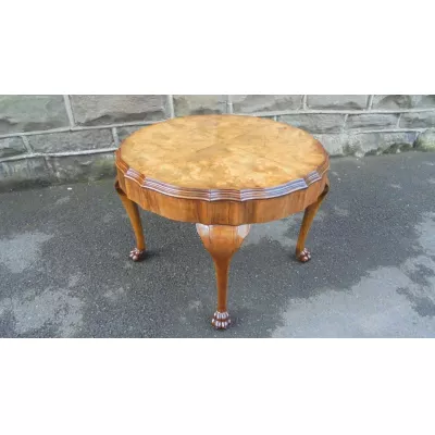 Antiker Nussbaum Art Deco Kaffeetisch Sofatisch englisch 1920