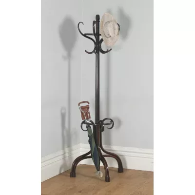 Edwardianischer Antiker Englischer Buchen Gaderoben Ständer ca. 1910
