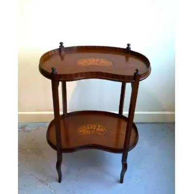 Edwardianischer Antiker Englischer Mahagoni Beistelltisch ca. 1900